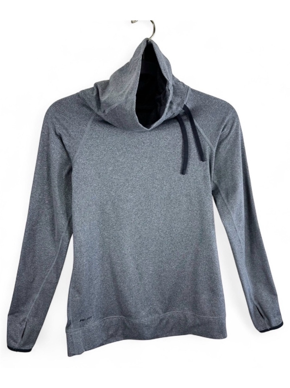 Nike Pro Dri-FIT Womens Funnel Neck Gray Long Sleeve Light Sweatshirt Medium